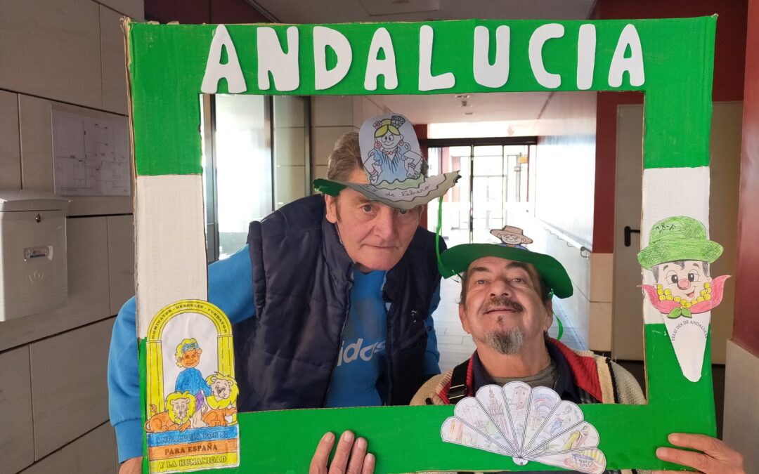 Dia de Andalucía en Residencia de ancianos en el Aljarafe, CER Espartinas